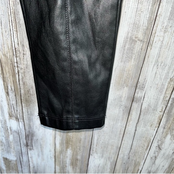 Ann Taylor Faux Leather Side Zip Pants - Picture 3 of 6
